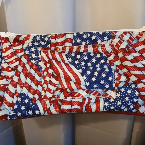 New Patriotic Stars & Stripes USA Sling Crossbody Purse Shoulder Bag Large 18x9x - Picture 10 of 15